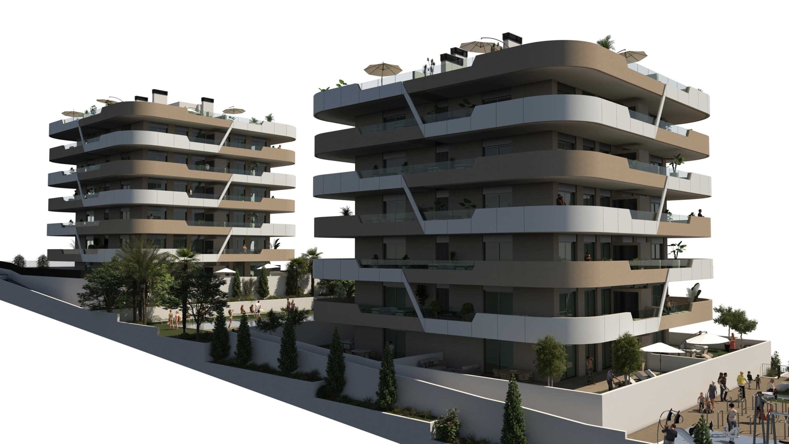 Spain Alicante new project luxury living, with pool, garden and terraces Ref#16