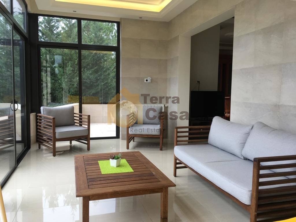 Rent furnished apartment in Baabdat with garden