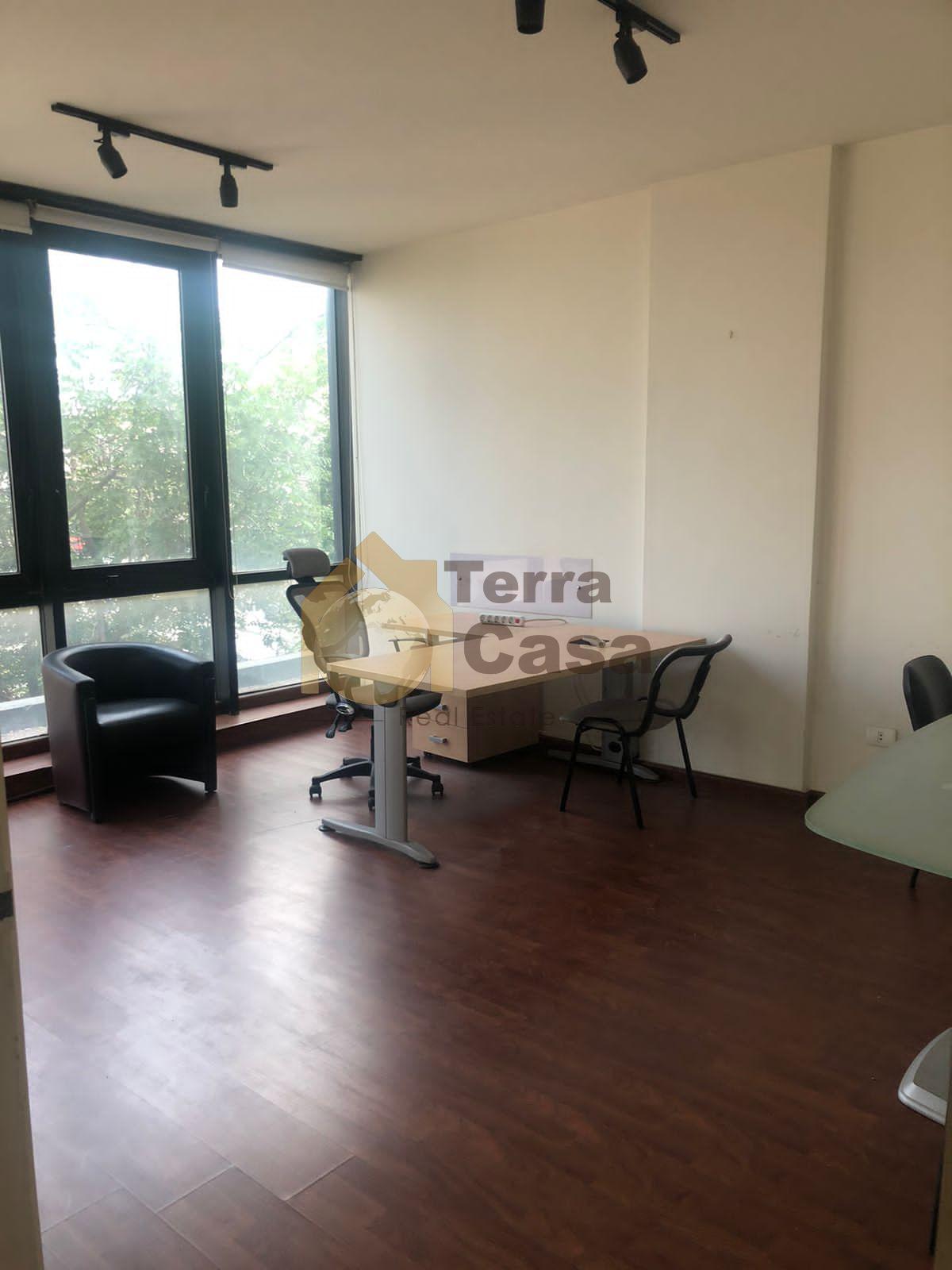 office fully equipped for rent in hazmieh prime location
